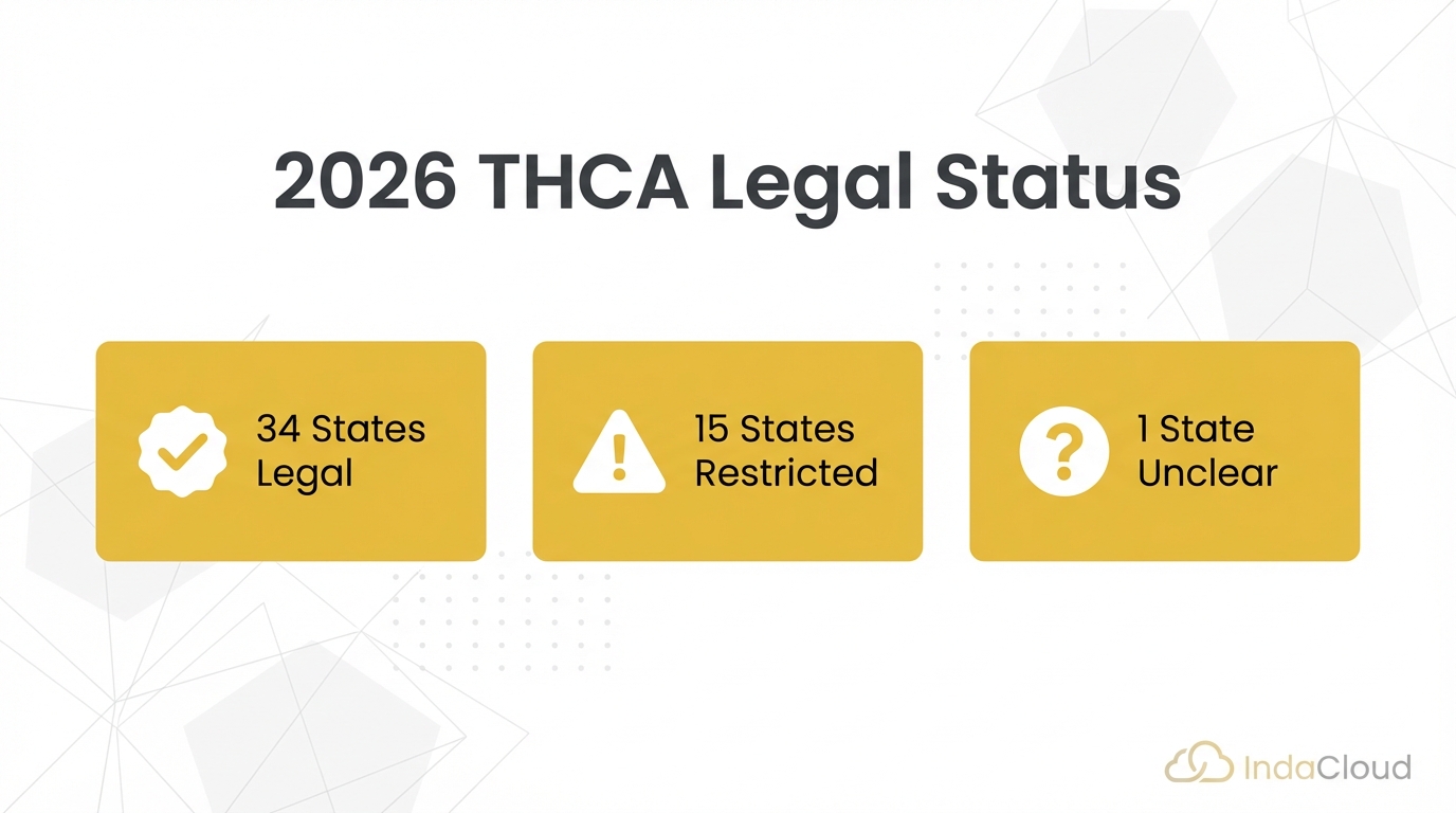 Thca Legality In 2026: A State-By-State Guide And Complete Overview 12 Infographics Of States Have Fully Legal Thca In Usa