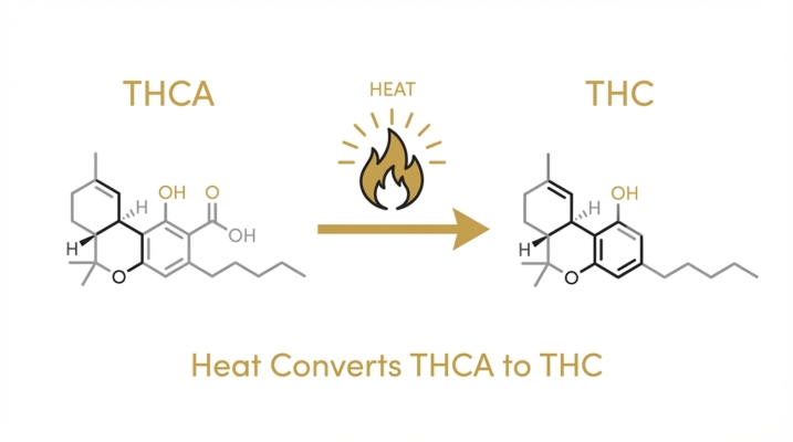 Is Thca Legal In Florida? 2026 Guide To Laws, Products, &Amp; Access 1 Thca Thc Conversion Diagram